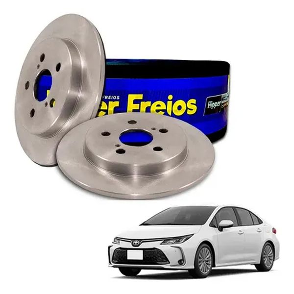 Par Disco Freio Corolla Hybrid (2020 - 2025) Dianteiro Ventilado Sem Cubo 282Mm 5 Furos Hf504C Hipper Freios